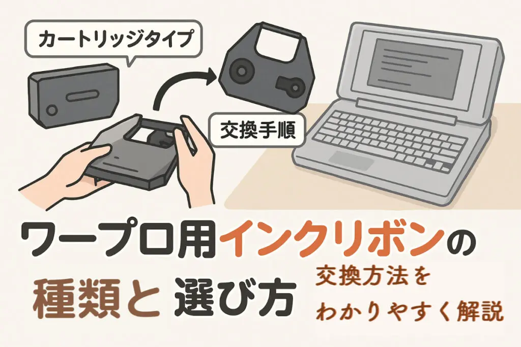 ワープロ用インクリボンの種類と選び方・交換方法を徹底解説