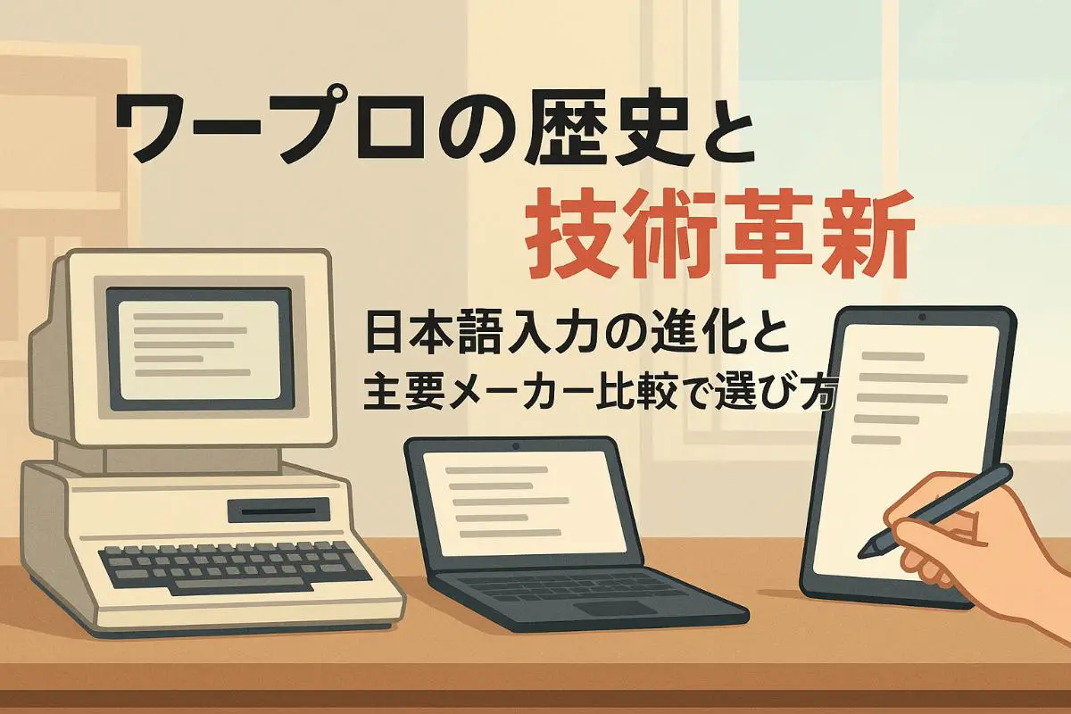 ワープロの歴史と技術革新を徹底解説｜日本語入力の進化と主要メーカー