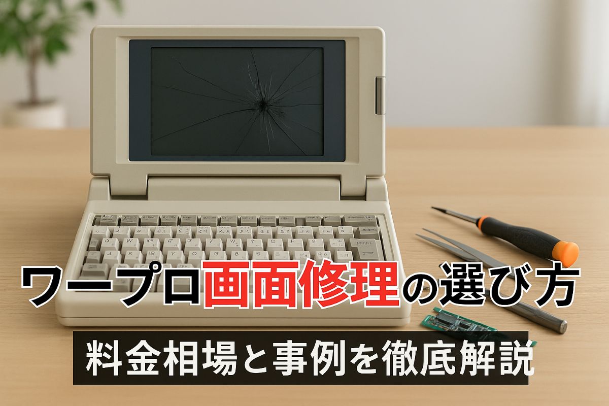 ワープロの画面修理の選び方と料金相場・事例を徹底解説